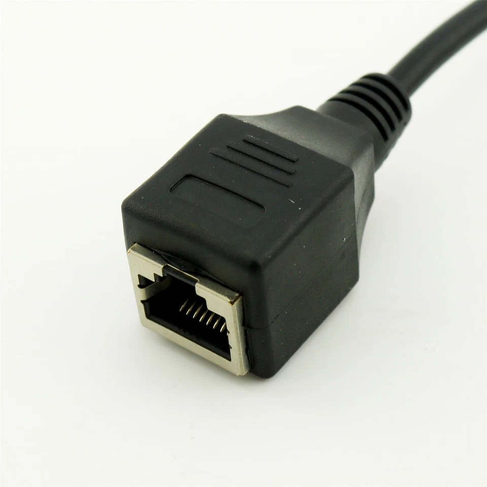 30cm RJ45 Feamale Jack to Dual XLR 3 Pin Female Network Connector Adapter Cable - Image 4 of 4