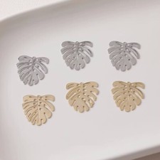 10pcs Turtle Leaf Pendants,Gold/Silver Tone Leaves Charms,Maple Leaves Pendants
