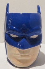 BATMAN MOLDED HEAD LARGE BLUE Ceramic MUG DC COMICS
