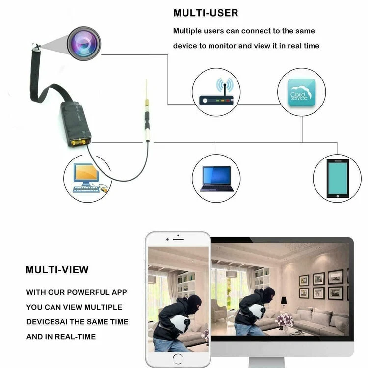 4K HD 1080p wireless WiFi Mini Screw Camera small DVR video voice recorder Cam - Bild 4 von 4