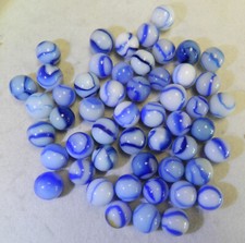 16769m Vintage Group or Lot of 50 Peltier Glass Marbles .55 to .67 Inches