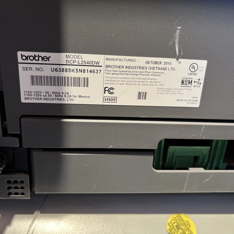 Brother DCP-L2540DW Mono Network AIO Laser Printer Fax Copier - Image 3 of 3
