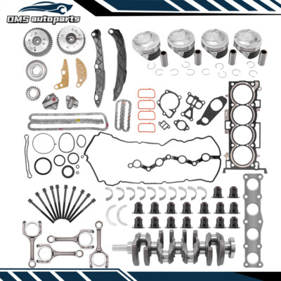 Engine Overhaul Rebuild Kit w/Crankshaft & Rods & Timing Kit For Kia 21020-25120