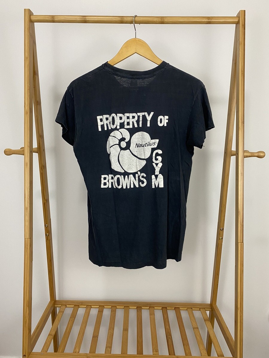 VTG Hanes 70s Property Of Nautilus Gym Workout Sunfaded Thin T
