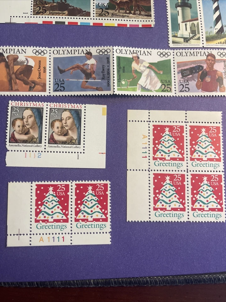 US Plate 8 Blocks Stamps 25c, 1989-1990, MNH, VF/XF - Image 3 of 4