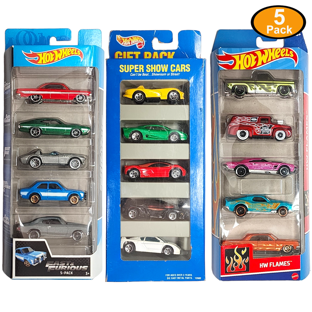 HOT WHEELS 5 Pack Multi Gift Packs HW