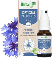 Optigem Spray Paupières Bio Fatigue Oculaire Apaisant Hydratant Bleuet 10 Ml