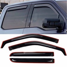 For Ford F150 2015-2022 Crew Cab In-channel Window Vent Visors Rain Guard Tinted For Ford F150 2015-2022 Crew Cab In-channel Window Vent Visors Rain Guard Tinted