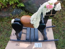 VINT. Refurbished Rocking Horse Glossy Black Beautiful main And Tail Original