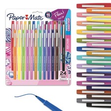 Paper Mate Flair Felt Tip Pens, Medium Point 1 Count Pack of 24 , Assorted