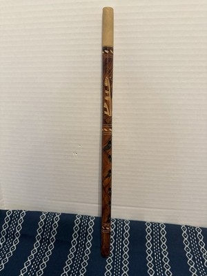 Vintage Hand Carved Double Wooden Flute. Beautiful Sound  A Cool Instrument.