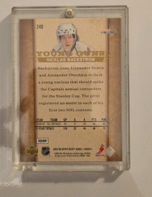 2007-08 Upper Deck - Young Guns Nicklas Backstrom #249 (RC) - Image 2 of 2