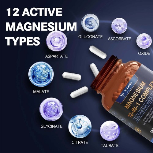 Totaria Magnesium 12 in 1 Complex 700mg - Glycinate Citrate Malate Taurate - Picture 7 of 7