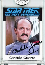 -STAR TREK: The Next Generation- CASTULO GUERRA Signed/Autograph/Auto TV Card