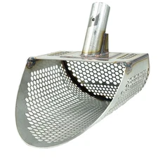 T-Rex 8" Wide Stainless Steel Sand Scoop – 3/8” Holes for Metal Detecting