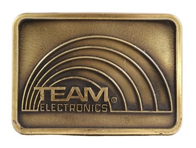 Vintage TEAM ELECTRONICS Belt Buckle