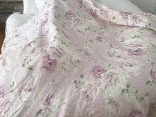 Rachel Ashwell Shabby Chic Couture Linen Fabric Sugarplum Sorbet Pink Overdye