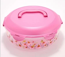 LocknLock Special Edition Spring Printed Pie Carrier w/ Handle k99824 Butter Fly