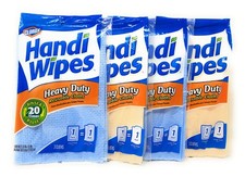 Heavy Duty Reusable Cloths - Handi Wipes, 3 Count, Pack of 4, Color Varies