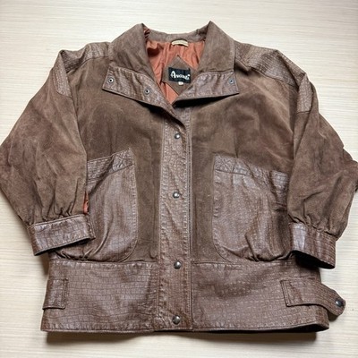 Vintage Avanti Leather Suede Jacket Women's 80s 90s Medium Avant