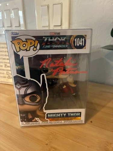 Funko Pop Marvel Thor: Love & Thunder Mighty Thor #1041 Signed By Natalie Portma