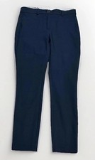 Ann Taylor Loft Women's Navy Twill Skinny Stretch Ankle Dress Pants Size 2 Chic