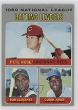 1970 Topps League Leaders Roberto Clemente Pete Rose Cleon Jones #61 HOF 1qv1