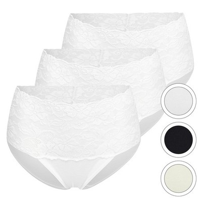 3er Spar-Pack Nina von C. - Fine Cotton - Damen Taillen Slip - Baumwolle