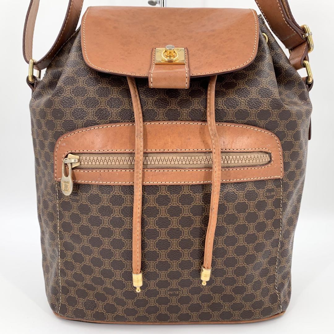 CELINE Macadam Triomphe Drawstring Shoulder Bag B… - image 2