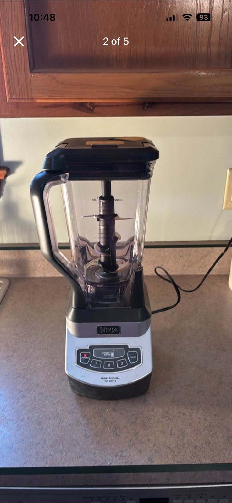 Ninja NJ600 3 Speed Professional Blender - Silver 