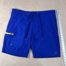 Zeroxposur Mens L Blue Swim Trunks Board Shorts Pockets Quick Dry