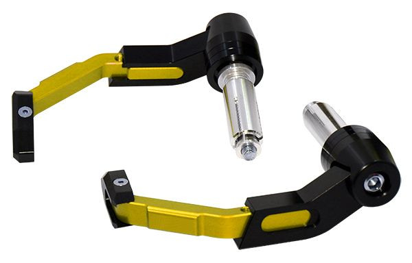 Kit de protections de leviers CNC or et noir avec déflecteur aérodynamique réglable