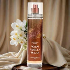 Bath & Body Works Warm Vanilla Sugar Fine Fragrance Body Mist Spray 8 oz New