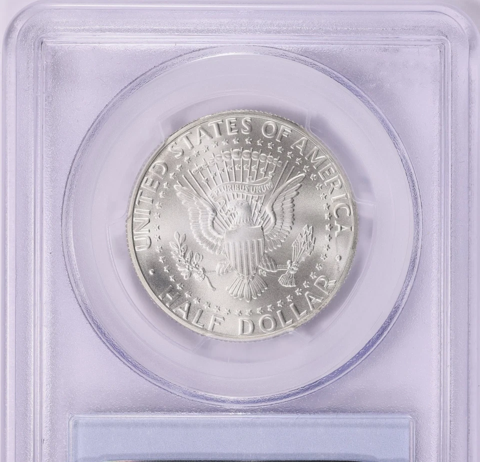 1998 S Kennedy Half SMS PCGS SP69 White MS69 Matte Finish - Image 2 of 2