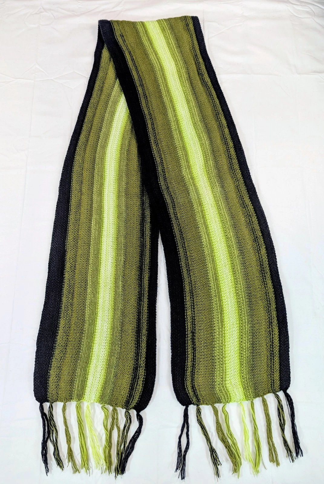 Green Extra Soft Alpaca Scarf Peruvian Inca Pattern Textile