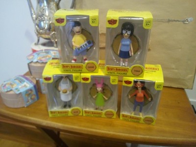 Bob's Burgers Set Of 5 Tina Louise Gene Linda Bob 4'' Figures Culturefly NEW