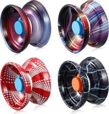 4 Pieces Yoyo Alloy Responsive Ball, Metal Yoyo String Trick Ball for Beginne...