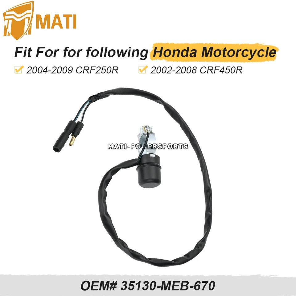 Conjunto de interruptores, parada - 35130-Meb-670 para Honda CRF250R 2004-2009 CRF450R 2002-2008 Foto 2 de 4