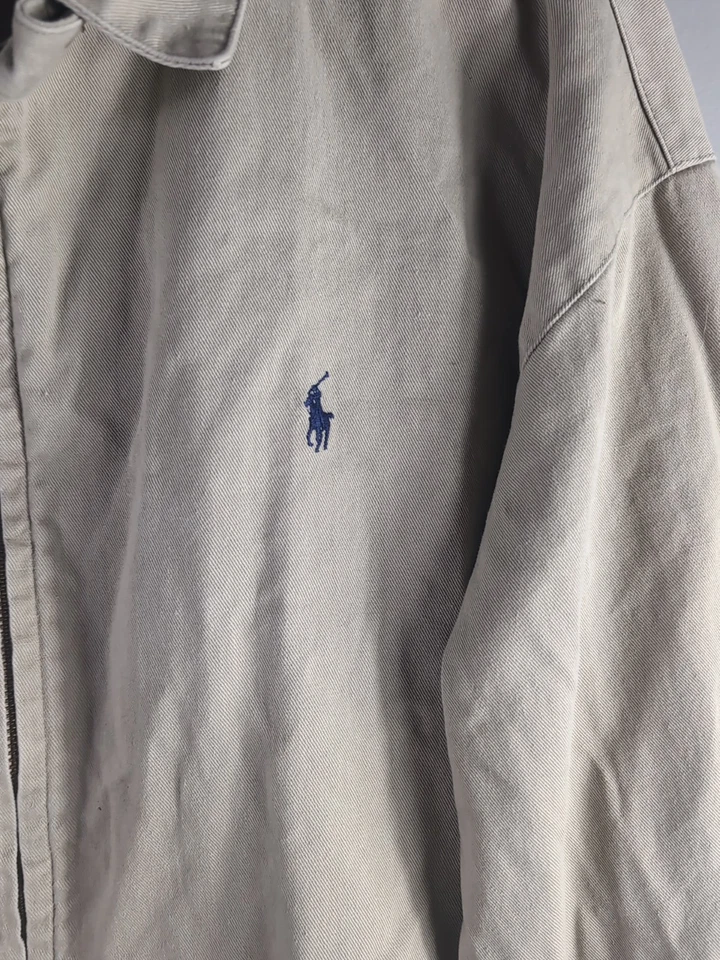 Chaqueta Polo Ralph Lauren Vintage Años 90 Sin Forro TALLA XXL, Denim Caqui, ¡Icónica! Foto 2 de 4