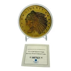 1911 Gold Quarter Eagle Reverse Proof Colossal Coin w/ COA – 70mm American Mint