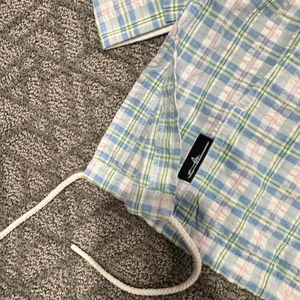 Pulôver Charles River Apparel Harbor com capuz xadrez Seersucker XS extra pequeno - Imagem 3 de 4