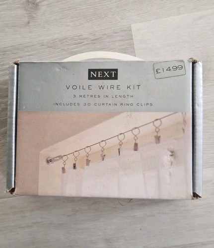 Voile Curtain Wire rope rod 3 Metres In Lenght - Picture 1 of 2