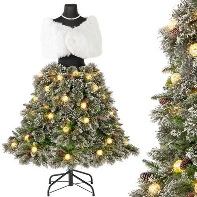 5 FT Artificial Mannequin Tree with 465 Branch Tips 50 Warm White LED Lights