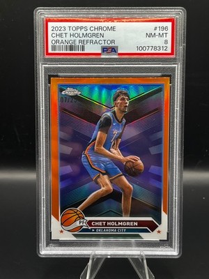 2023 Phoenix Thrillers Orange CHET HOLMGREN #7/49 PSA 8 - JERSEY NUMBER