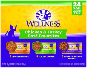 wellness complete health natural grain free wet canned cat food pate recipe chicken pate