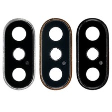 Rear Back Camera Glass Lens Cover Metal Frame For iPhone XS Max