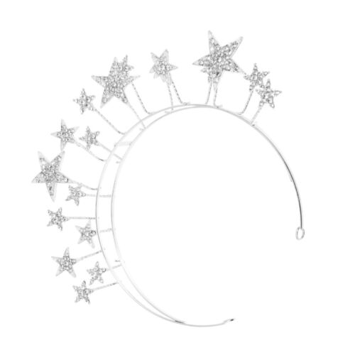 Star Headband Mother Miss Bridal Hair Accessories Silver Glitter