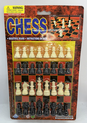 Chess w/ Board & Instructions Plastic Pieces New Factory Sealed Package F/S