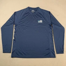 Huk Fishing Shirt Mens Medium Vented Persuit Performance Crew Stretch UPF 50+