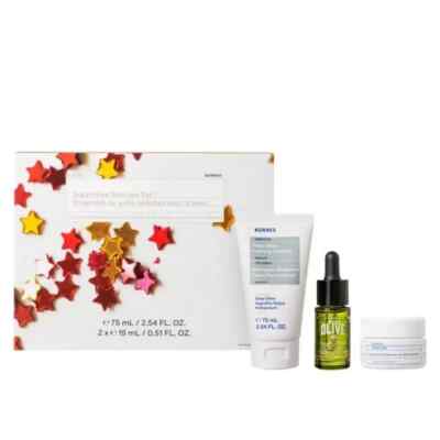 Korres Superstars 3 Piece Set, Foaming Cleanser, 3 In 1 Oil, Volumizing Serum